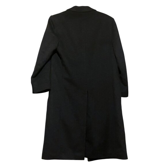 Vintage Mens Wool Overcoat 40 Jacket Trench Coat Single Breasted Minimalist - Picture 3 of 9